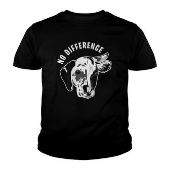 Animal Rights Supporter No Difference Dog Cow Youth T-shirt - Thegiftio UK