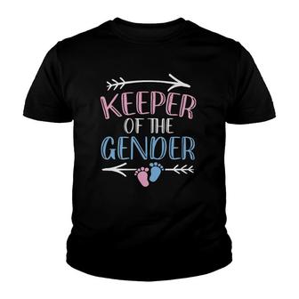 Announcement Keeper Of Gender Reveal Party Idea Baby Funny Youth T-shirt | Mazezy