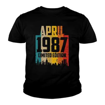 April 1987 35 Years Old Birthday Limited Edition Retro Youth T-shirt - Seseable