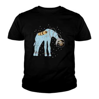 Area-51 Giraffe Astronaut Alien Space Easy Halloween Gift Youth T-shirt - Thegiftio UK
