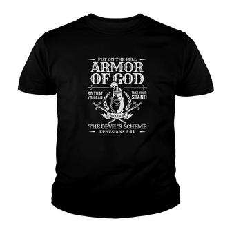 Armor Of God Bible Quote Christian Gift Premium Youth T-shirt - Monsterry