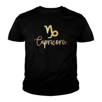 Astrology Zodiac Sign Capricorn Youth T-shirt | Mazezy