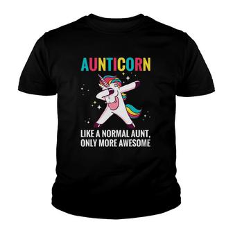 Aunticorn Like A Normal Aunt But More Awesome Sister Aunt Youth T-shirt - Thegiftio UK