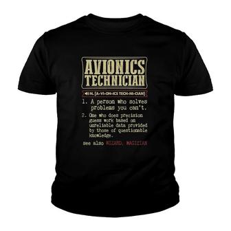 Avionics Technician Dictionary Term Funny Youth T-shirt - Thegiftio UK