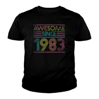 Awesome Since 1983 38Th Birthday Gifts 38 Years Old Youth T-shirt - Seseable