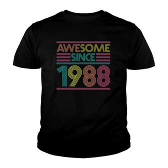 Awesome Since 1988 33Rd Birthday Gifts 33 Years Old Youth T-shirt - Seseable