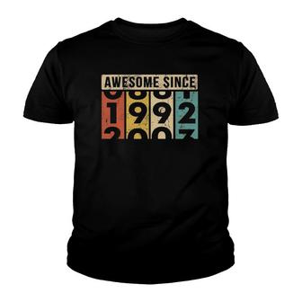 Awesome Since 1992 Vintage 1992 30Th Birthday 30 Years Old Youth T-shirt | Mazezy