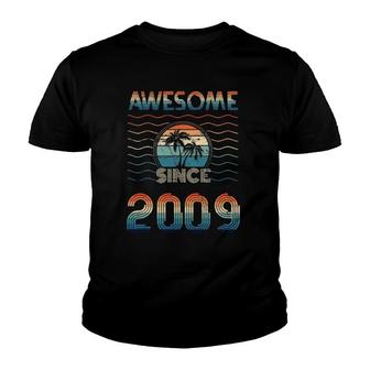 Awesome Since 2009 13 Vintage Birthday Gifts 13 Years Old Youth T-shirt - Seseable