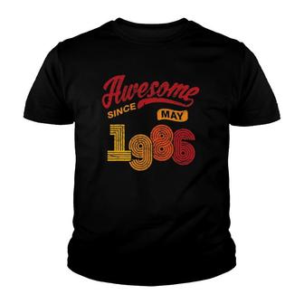 Awesome Since May 1986 35 Years Old 35Th Birthday Youth T-shirt - Seseable