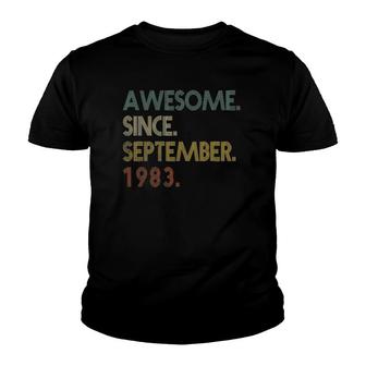 Awesome Since September 1983 39Th Birthday 39 Years Old Retro Youth T-shirt | Mazezy UK