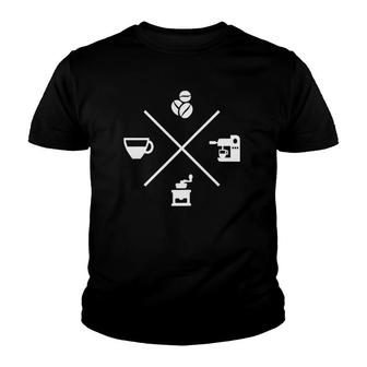 Barista Coffee Espresso Cappuccino Coffee Maker Youth T-shirt - Thegiftio