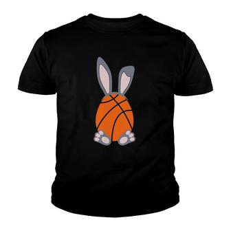 Basketball Easter Egg Rabbit Bunny- Basketball Youth T-shirt | Mazezy