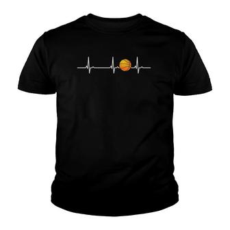 Basketball Heartbeat Pulse Bball Lovers Gift Tee Youth T-shirt - Thegiftio UK
