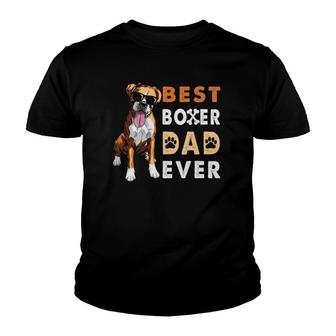 Best Boxer Dad Ever Funny Boxer Dog Dad Fathers Day Gift Youth T-shirt - Seseable
