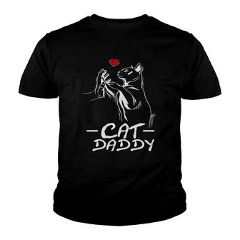 Best Cat Dad Ever Daddy Funny Cat Daddy Fathers Day Gift Youth T-shirt - Seseable