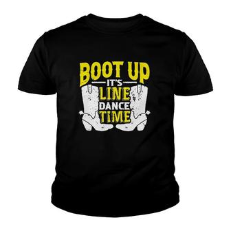 Boot Up It’S Line Dance Time Youth T-shirt - Thegiftio UK