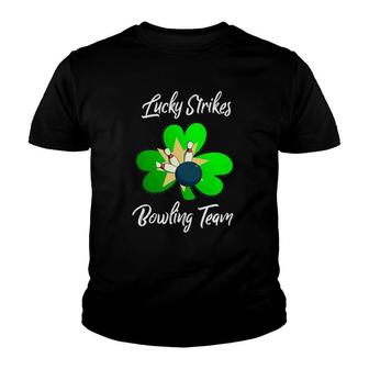 Bowling Funny Lucky Strikes T Youth T-shirt - Thegiftio UK