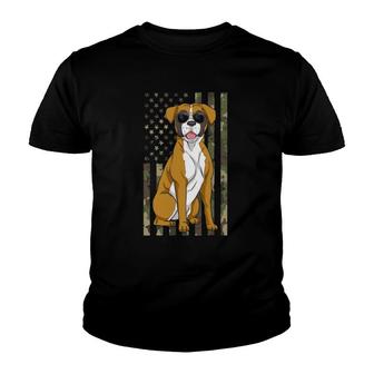 Boxer Dog Men Women Boxer Dad Mom Camo Usa Flag Boxer Lovers Youth T-shirt - Thegiftio