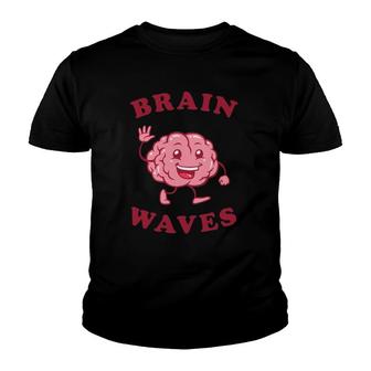 Brain Waves Funny Science Biology Youth T-shirt - Thegiftio UK