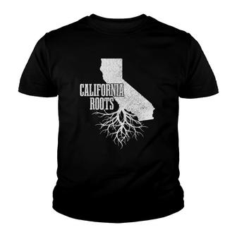 California Roots Vintage Pride State Map Gift Youth T-shirt - Thegiftio UK