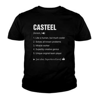 Casteel Name Definition Meaning Family Funny Youth T-shirt - Thegiftio UK