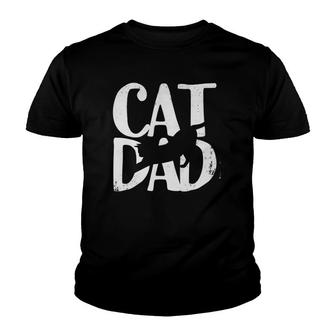 Cat Dad Christmas Gift Best Cat Dad Ever Christmas Youth T-shirt - Seseable
