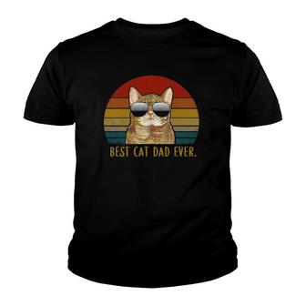 Cats 365 Best Cat Dad Ever Funny Youth T-shirt - Seseable