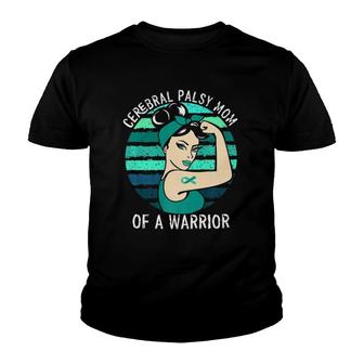 Cerebral Palsy Mom Of A Warrior Cerebral Support Awareness Youth T-shirt - Thegiftio UK