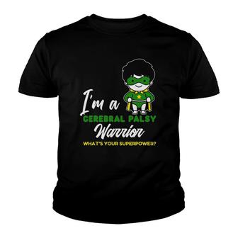 Cerebral Palsy Warrior Cp Hero Cerebral Palsy Awareness Youth T-shirt - Thegiftio UK