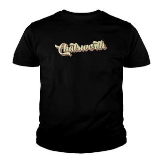 Chatsworthretro Art Baseball Font Vintage Youth T-shirt - Thegiftio UK