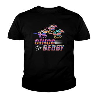 Cinco De Mayo Horse Racing Derby Party Pinata Jockeys Youth T-shirt - Monsterry UK