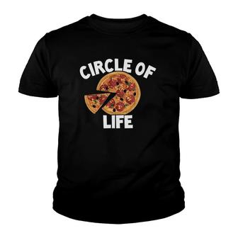 Circle Of Life Pizza Themed Gift For Pizza Lover Pizza Party Youth T-shirt - Thegiftio UK