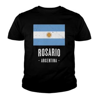 City Of Rosario Argentina Argentinian Flag Merch Youth T-shirt | Mazezy