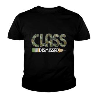 Class Dismissed Last Day Of School Camouflage Graduation Boy Youth T-shirt - Thegiftio UK