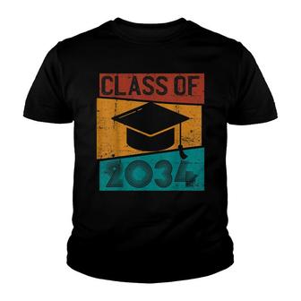 Class Of 2034 Grow With Me Pre-K Graduate Vintage Retro Youth T-shirt - Thegiftio UK