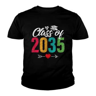 Class Of 2035 Grow With Me Back To School First Day Youth T-shirt - Thegiftio UK