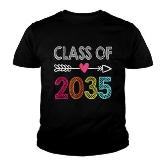 Class Of 2035 Kindergarten Pre K Grow With Me Graduation Youth T-shirt - Thegiftio UK