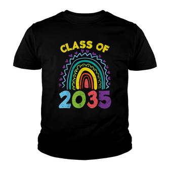 Class Of 2035 Rainbow First Last Day Graduation Grow With Me Youth T-shirt - Thegiftio UK