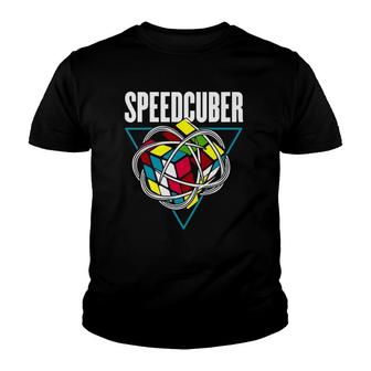 Competitive Puzzle Cube Speedcuber 80S Vintage Toy Youth T-shirt | Mazezy