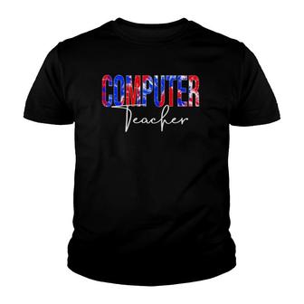 Computer Teacher Tie Dye School Women Appreciation Youth T-shirt - Thegiftio UK