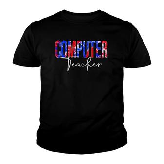 Computer Teacher Tie Dye School Women Appreciation Youth T-shirt | Mazezy
