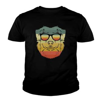 Cool Australian Shepherd Aussie Dog Lover Dogs Retro Vintage Youth T-shirt - Thegiftio UK