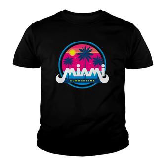Cool Miami Beach I Love Miami Miami Graphic Design Youth T-shirt - Thegiftio UK