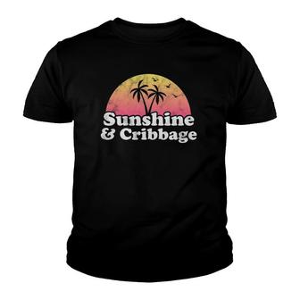 Cribbage Gift Sunshine And Cribbage Youth T-shirt | Mazezy