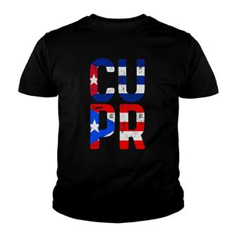 Cuba Puerto Rico Pride Cuban Puerto Rican Flag Youth T-shirt - Thegiftio UK