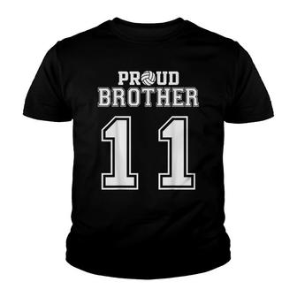 Custom Proud Volleyball Brother Number 11 Personalized Men Youth T-shirt - Seseable