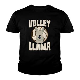 Cute And Fun Team Volleyball Llama Lover Youth T-shirt - Thegiftio UK