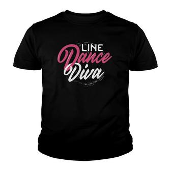 Cute Line Dance Diva For Line Dancers Gift Youth T-shirt - Thegiftio UK