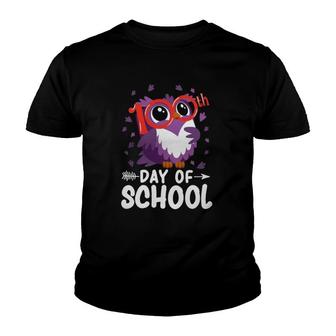 Cute Owl 100Th Day Of School Teacher Student Youth T-shirt - Seseable