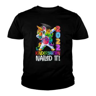 Dabbing Unicorn Graduation Kindergarten 2022 Nailed It V2 Youth T-shirt - Thegiftio UK